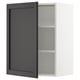 SEKTION kitchen cabinet, dark grey, rectangular, bevelled edges, two shelves.