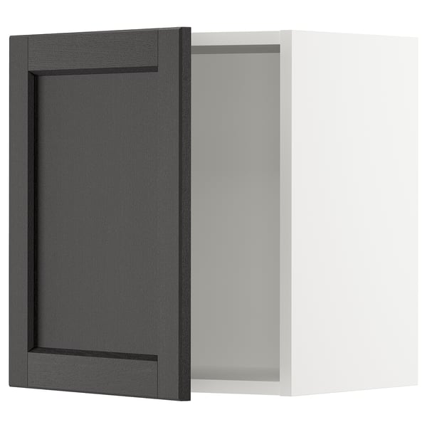 SEKTION: charcoal cabinet door with bevel, ash wood texture.