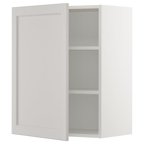 White SEKTION cabinet, classic design with adjustable shelves.