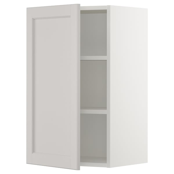Ikea SEKTION off-white cabinet, standard square shape, white wooden with 3 shelves, clean minimalist design.