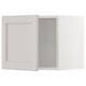 White cabinet door with bevelled edges in modern kitchen setup.