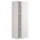 White SEKTION kitchen cabinet with adjustable shelves and bevelled door edge.