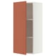 SEKTION Wall cabinet, white/Terrsjö red-brown wave pattern, 18x15x40 "