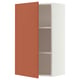 SEKTION Wall cabinet, white/Terrsjö red-brown wave pattern, 24x15x40 "