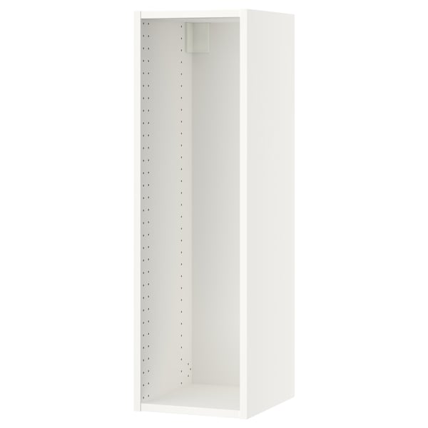 SEKTION white wall cabinet, sleek design, pre-drilled shelf holes.