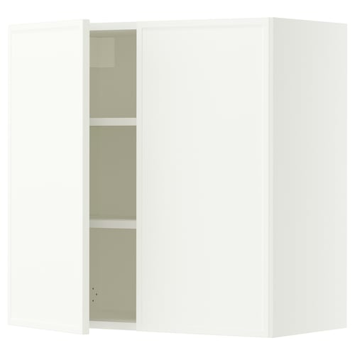 SEKTION Wall cabinet with 2 doors, white/Aspudden matte white, 30x15x30 "