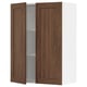 Open walnut ikea SEKTION cabinet with 2 doors & shelf.