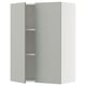Ikea SEKTION kitchen cabinet in light grey metal with two doors and two shelves.