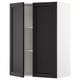 SEKTION black stained kitchen cabinet with one open door, square shape, traditional design.
