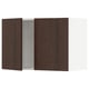 Dark wood cabinet with glass door, oak finish, white interior, wall-mounted.