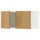 Wooden kitchen cabinet with light oak doors, featuring a built-in damper. Wall-mounted, light and natural design.