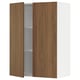 Modern walnut SEKTION kitchen cabinet with minimalist design and adjustable shelves.