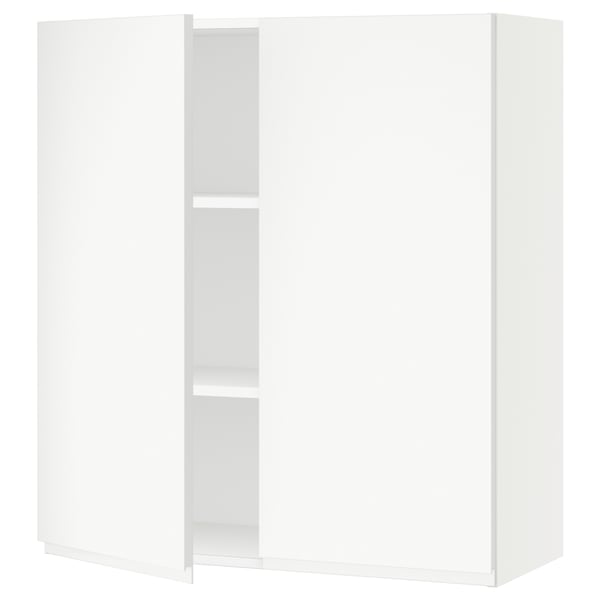 SEKTION white kitchen cabinet - minimalist, single door, matte finish, adjustable shelf.