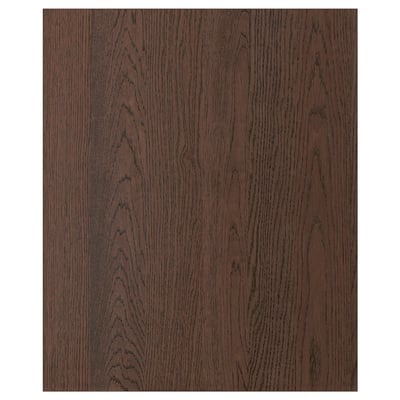 SINARP dark brown wood panel, oak veneer, rectangle, modern design.