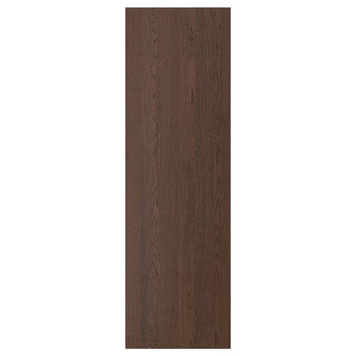 Dark wood SINARP oak veneer panel, sleek rectangular design with modern twist.