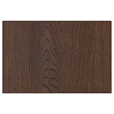 Dark wood SINARP oak cabinet with solid edge.