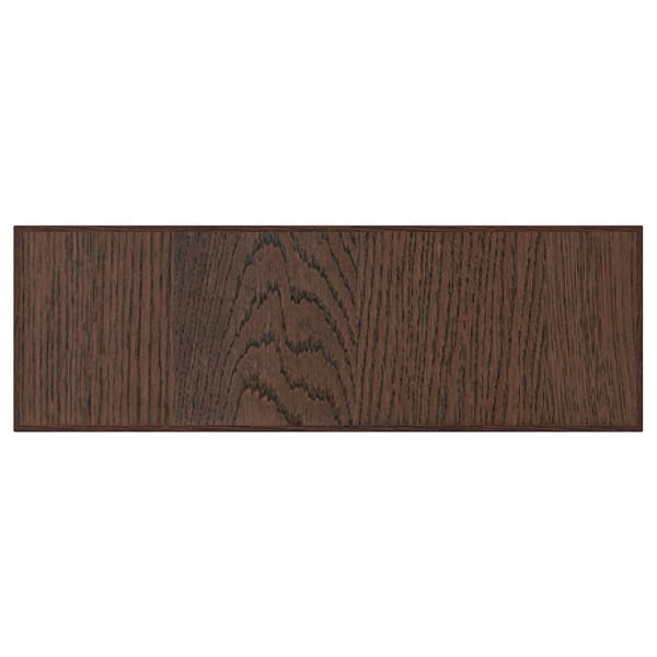 Dark brown wooden panel with visible wood grain texture.