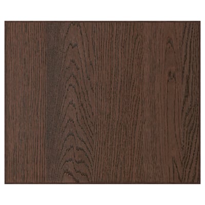A SINARP dark wood front panel featuring oak veneer with a modern design.