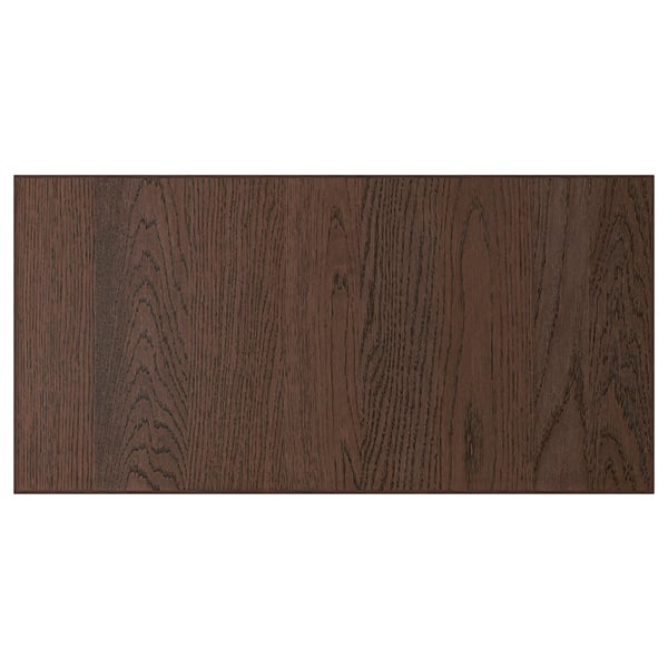 Dark brown wooden panel with visible grain. Rectangular, sleek design with solid wood edges.