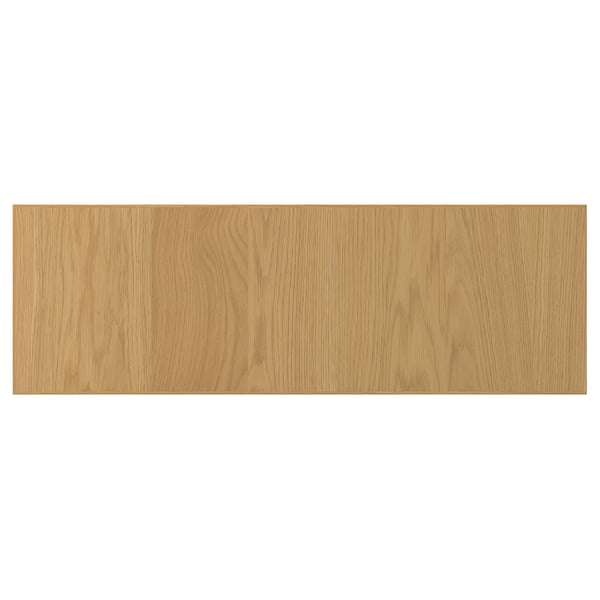 SINARP oak-wood cabinet door. Rectangular, natural wood colour with veneer and solid oak edges.