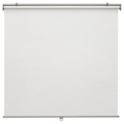 Skogklöver roller blind, white, cordless, soft close, philtres light.