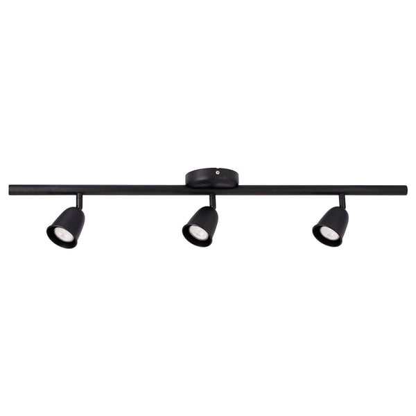 SKURUP black ceiling light with 3 adjustable spotlights. Modern design, steel construction.