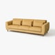 SLATORP: tan modern sofa with high back, cushioned seats, and wooden legs.