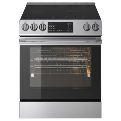 SNESSLINGE Range with glass ceramic cooktop, Stainless steel, 30 "