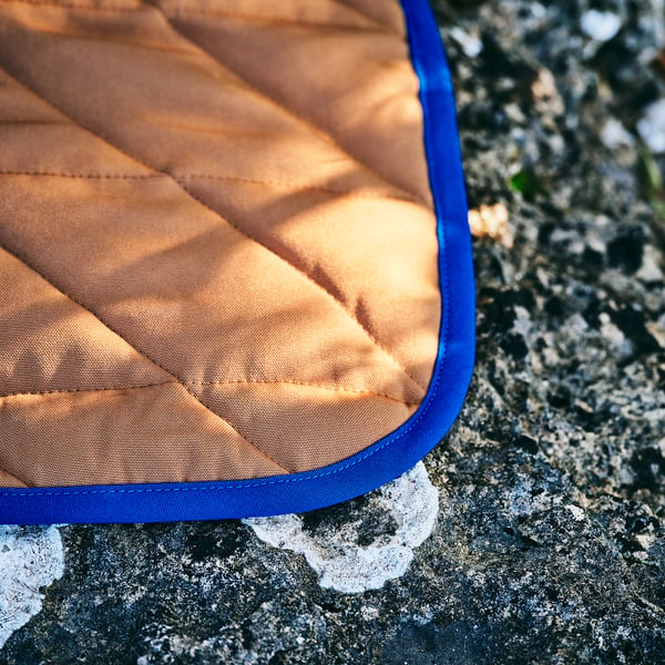 SOLUPPGÅNG Picnic blanket, brown, 51 ¼x67 "