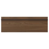 STENSTA: dark brown ash veneer kitchen front, rectangular with solid wood handle.