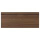 A dark brown wooden panel with a sleek handle.