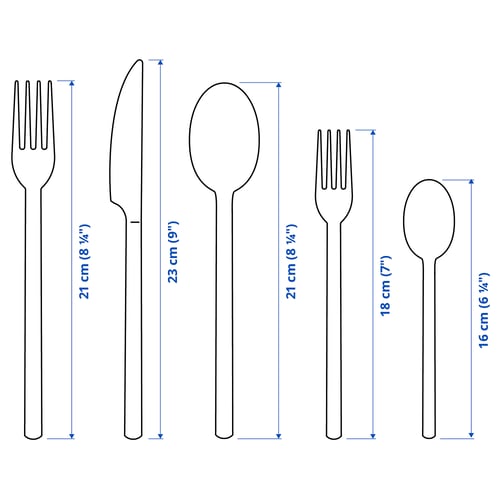 STOCKHOLM 2025 20-piece flatware set, black