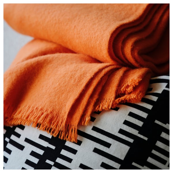 STOCKHOLM 2025 Throw, bright orange, 59x79 "