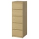 Modern STORKLINTA oak chest of drawers with five drawers, sleek handles.