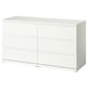 Ikea storklint chest, white, six-drawer, modern design.