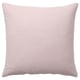 STRANDMALÖRT, light pink cushion. Square, plain, simple texture. Linen mix, recycled materials.