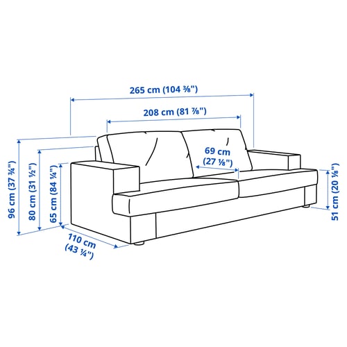 SUNDBRON Sofa, Johanneshov dark gray
