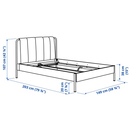 Illustration with measurements for the product: TÄLLÅSEN.