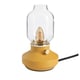 Vintage TÄRNABY lamp with yellow base, clear glass, dimmer.