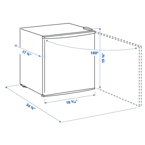 Illustration with measurements for the product: TILLREDA.