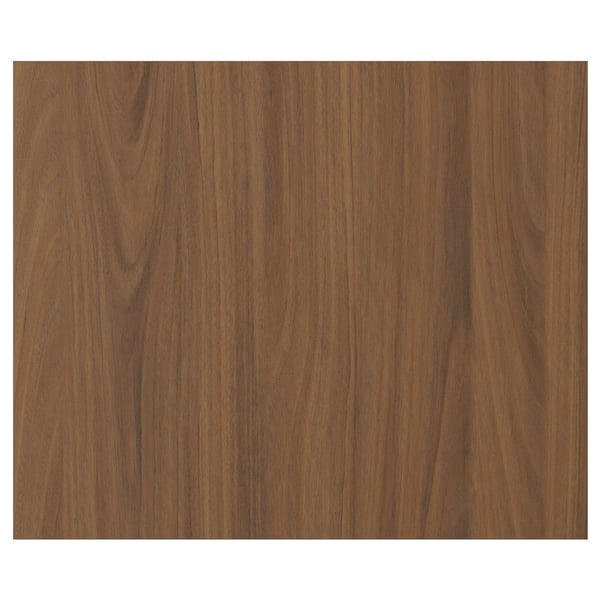Walnut-brown TISTORP wooden panel, smooth surface, rectangular shape, simple design.