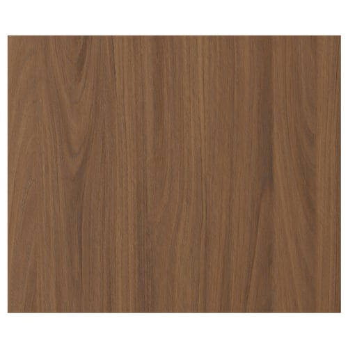 Walnut-brown TISTORP wooden panel, smooth surface, rectangular shape, simple design.