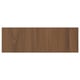 Rectangular, brown walnut wood panel. Modern, smooth finish.