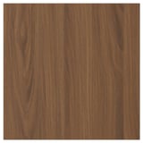 TISTORP walnut-brown drawer fronts, featuring vertical wood grain and smooth surfaces. Made from particleboard and plastic edging.