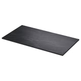 TOLKEN black rectangle countertop, sleek finish, made from fibreboard & melamine foil, modern design.