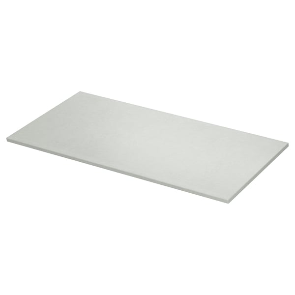 Grey rectangular bathroom countertop by TOLKEN, smooth, modern design.