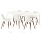 TONSTAD / GRÖNSTA Table and 6 chairs, off-white/white, 78 3/4x33 1/2 "