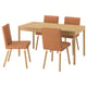 TONSTAD / TONSTAD Table and 4 chairs, oak veneer/Bomstad golden brown oak effect, 59x31 1/2 "