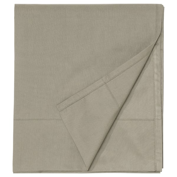 Llvide grey bed sheet, rectangle, folded, made of cotton and lyocell.
