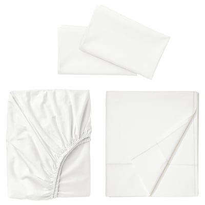 White ULLVIDE bed set - cotton & lyocell, smooth & crisp.